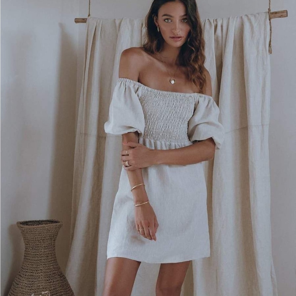 Natural Aura the Label Linen Dress